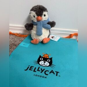 Jellycat Penguin Peanut Decoration NWT and dust bag 10 x 8”